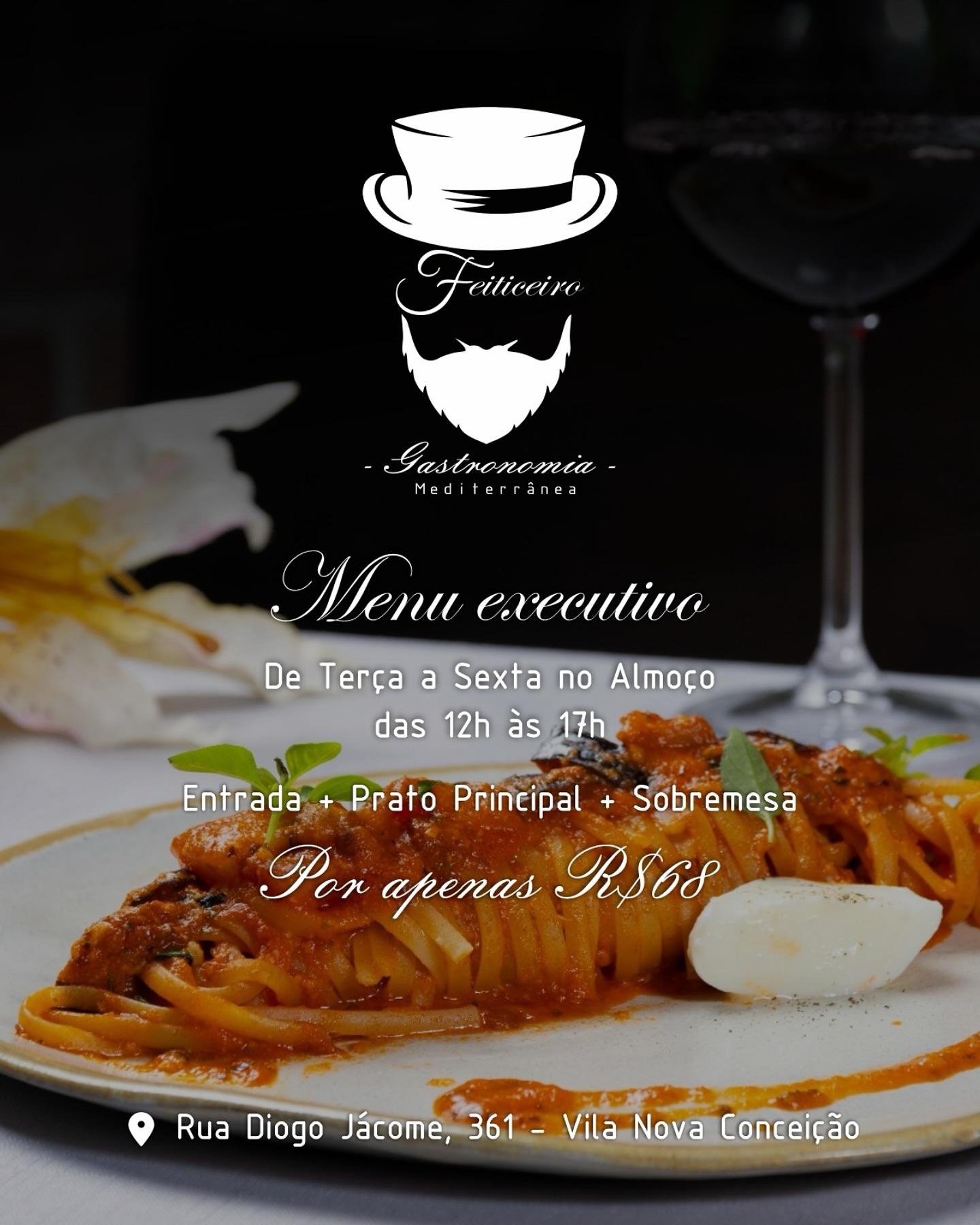 Menu Executivo no Feiticeiro do Norte 1