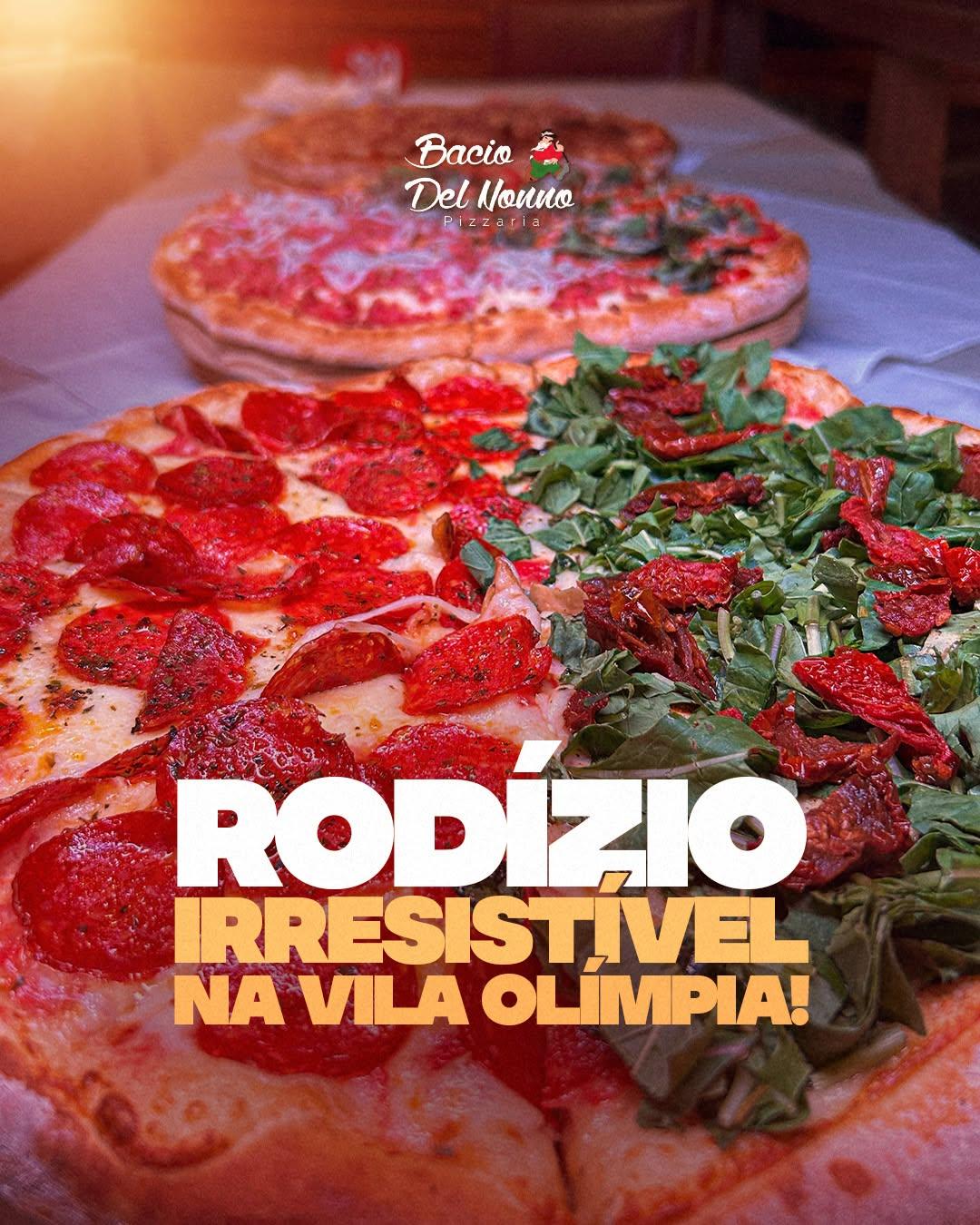 Coma à vontade + de 70 sabores de Pizza na Vila Olímpia 1