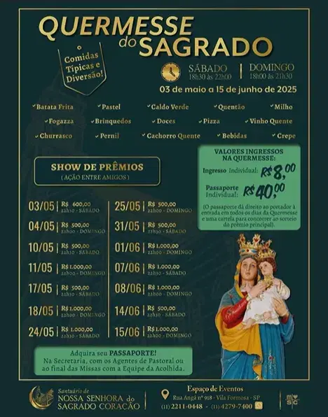 Quermesse do Sagrado - Vila Formosa